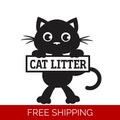 Cat holding Cat Litter Sign Die Cut Vinyl Decal sticker Cat holding Cat Litter Sign Die Cut Vinyl Decal sticker